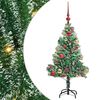 vidaXL Albero di Natale Artificiale Imbiancato con Luci LED 120 cm