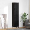 vidaXL Credenza Rovere Nero 34,5 x 34 x 180 cm Legno multistrato