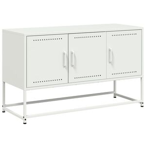 vidaXL Mobile TV Bianco 100,5x39x60,5 cm in Acciaio