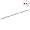 vidaXL Asta per armadio 12 pz Argento 864 x 15 x 29 mm