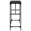 vidaXL Tavolo consolle Rovere Nero 75 x 32 x 75 cm Legno multistrato