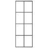 vidaXL Porta Scorrevole Nera 76x205 cm in Vetro ESG e Alluminio