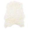 vidaXL Fodera per Sedia in Pelle di Pecora Islandese Crema 70x110 cm