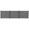 vidaXL Pannello di Recinzione 3 pcs WPC e Alluminio Grigio