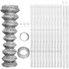 vidaXL Recinzione in Rete con Pali in Acciaio Zincato 25x1,25m Argento