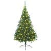 vidaXL Albero di Natale artificiale con luci integrate Verde 180 cm