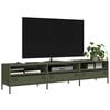 vidaXL Mobile TV Verde Oliva 202x39x43,5 cm Acciaio Laminato a Freddo