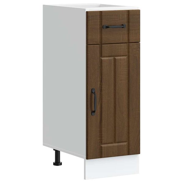 vidaXL Base da Cucina Lucca Rovere Marrone in Legno Multistrato