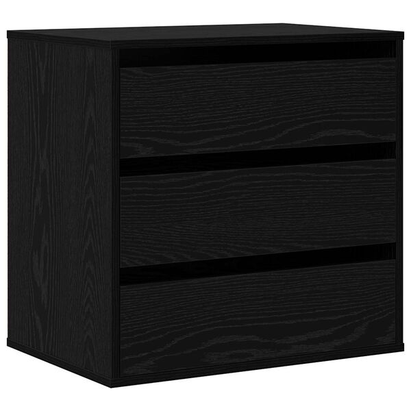 vidaXL Mobile con Cassetti Nero 60 x 41 x 58 cm Legno multistrato