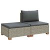 vidaXL 2 pz Set Lounge in Rattan con Cuscini GENDT Rattan naturale