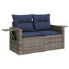 vidaXL Set Divano da Giardino 6 pz con Cuscini Grigio Polyrattan