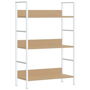 vidaXL Scaffale Libri 3 Ripiani Rovere 60x27,6x90,5 Legno Multistrato