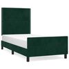 vidaXL Giroletto senza Materasso Verde Scuro 90x190 cm in Velluto