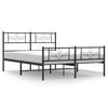vidaXL Giroletto con Testiera e Pediera Metallo Nero 140x200 cm