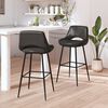 vidaXL Sgabelli da Bar 2 pz Grigi in Similpelle