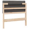 vidaXL Testiera imbottita Marrone e grigio scuro 80 cm Pino massello