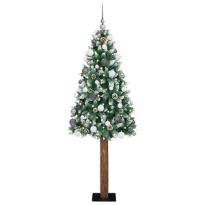 vidaXL Albero di Natale snodato con 300 LED con supporto Verde 180 cm