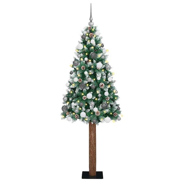 vidaXL Albero di Natale snodato con 300 LED con supporto Verde 180 cm
