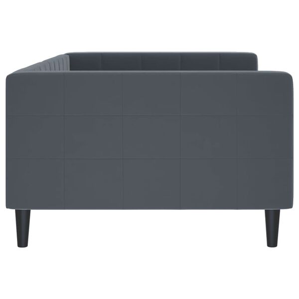 vidaXL Letto da Giorno Grigio Scuro 100x200 cm in Velluto