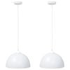 vidaXL Lampada a Sospensione 2 pz Regolabile E27 Bianco &Oslash; 30cm Metallo