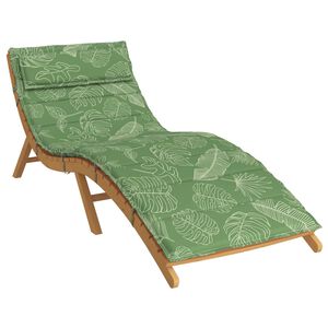 vidaXL Cuscino per Lounger Sole Verde 178 x 60 x 4 cm Tessuto Oxford