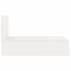 vidaXL Struttura Letto Pouf con Materasso Bianco 120x190 cm Similpelle