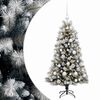 vidaXL Albero di Natale artificiale con rami snodati e palline 120 cm