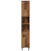 vidaXL Mobile da Bagno Legno Antico 30x30x179 cm in Legno Multistrato