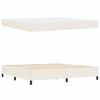 vidaXL Struttura del letto con materasso Crema 200 x 200 cm Tessuto