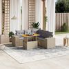 vidaXL Set Divano da Giardino 6 pz con Cuscini Beige in Polyrattan