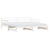 vidaXL Divano Letto con Letto Estraibile Bianco 90x190cm Massello Pino