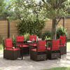 vidaXL Set da Pranzo per Giardino 7 pcs Marrone polyrattan