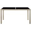 vidaXL Set da Pranzo da Giardino 7 pz con Cuscini in Polyrattan Beige