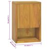 vidaXL Mobile da Bagno a Parete 45x30x70 cm in Legno Massello di Teak