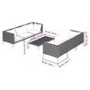 vidaXL Set Divani da Giardino 7 pz con Cuscini Polyrattan Grigio Scuro