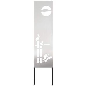 vidaXL Schermo per privacy in giardino Traforo Argento 32 x 140 cm