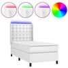 vidaXL Giroletto Molle con Materasso e LED Bianco 80x200 cm Similpelle