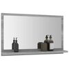 vidaXL Specchio da Bagno Grigio Sonoma 60x10,5x37 cm Legno Multistrato