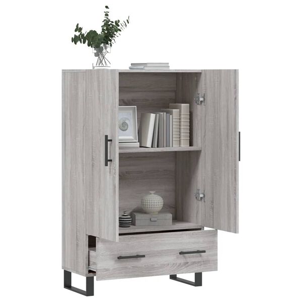 vidaXL Credenza Grigio Sonoma 69,5x31x115 cm in Legno Multistrato