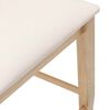vidaXL Sgabelli da Bar con Cuscini 2pz Naturale Legno Massello Hevea