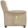vidaXL Poltrona Alzapersona Massaggio Grigio Chiaro Tessuto Microfibra