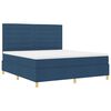 vidaXL Letto a molle con materasso Blu 180 x 200 cm Tessuto