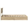 vidaXL Letto con Contenitore con testiera Rovere Sonoma 90 x 200 cm