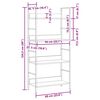 vidaXL Scaffale Libri 4 Ripiani Nero 60x27,6x124,5cm Legno Multistrato
