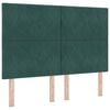 vidaXL Letto a molle con materasso Verde Scuro 140 x 200 cm Velluto