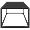 vidaXL Tavolino da Salotto Nero con Vetro Nero 120x50x35 cm