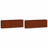 vidaXL Fioriere da Parete 2 pz Ruggine in Acciaio Corten 53x10x17 cm
