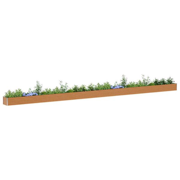 vidaXL Letto rialzato da giardino 970 x 50 x 36 cm Acciaio zincato