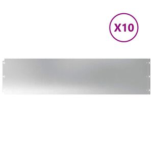 vidaXL Bordure per Prato 10 pz 25x103 cm Acciaio Zincato