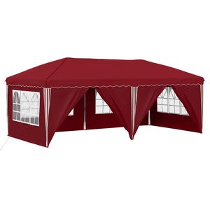 vidaXL Tenda per feste a pop-up 575 x 288 x 245 cm Borgogna